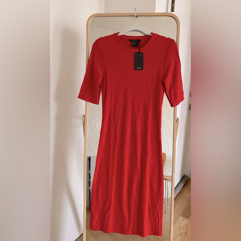 Red dress A/X Armani Exchanges